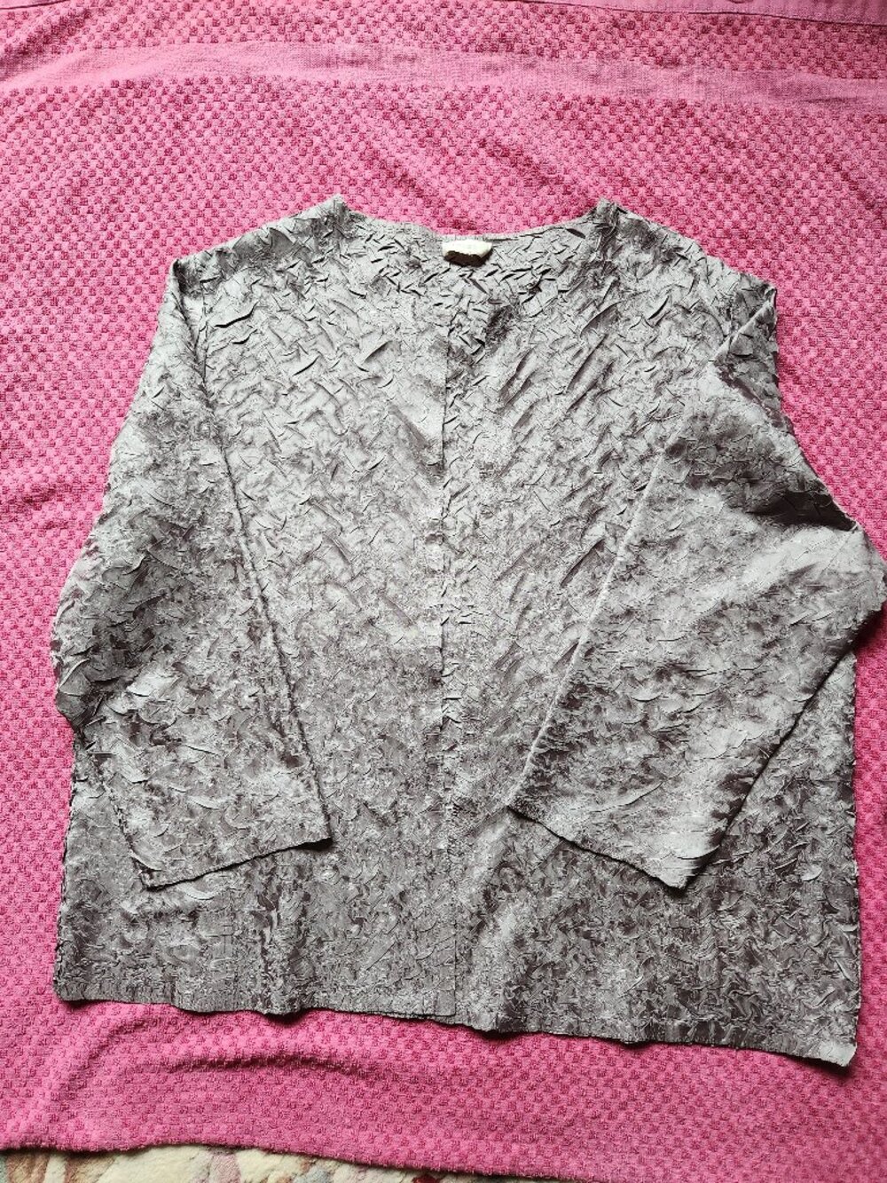 Chicos Silver/grey jacket Size 2 or 12/14